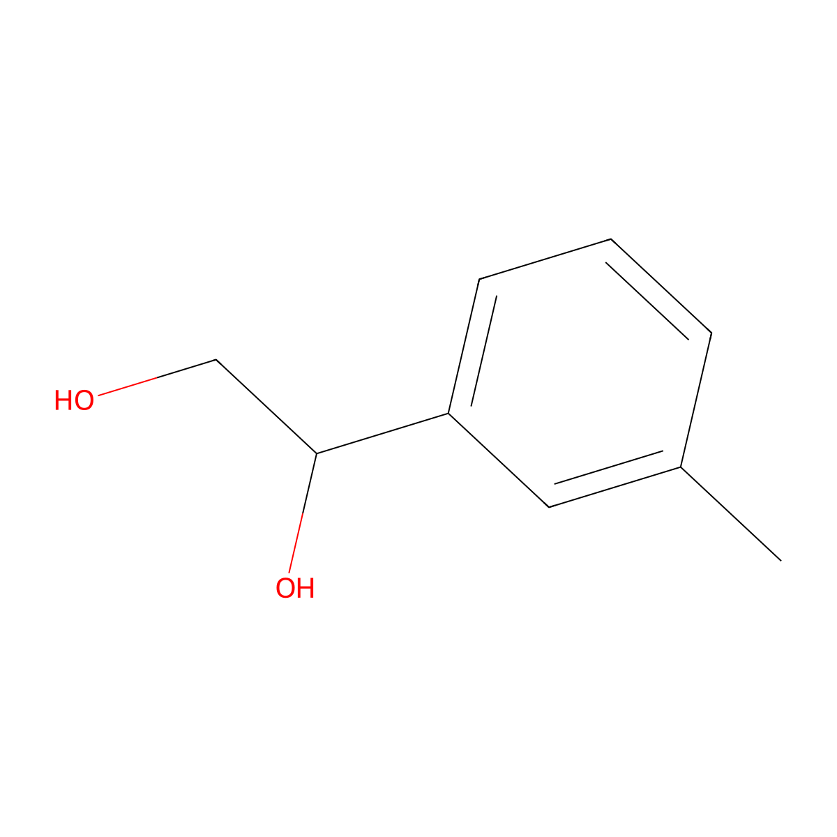 1-(3-Methylphenyl)ethane-1,2-diol molecular structure, CAS 78649-50-0