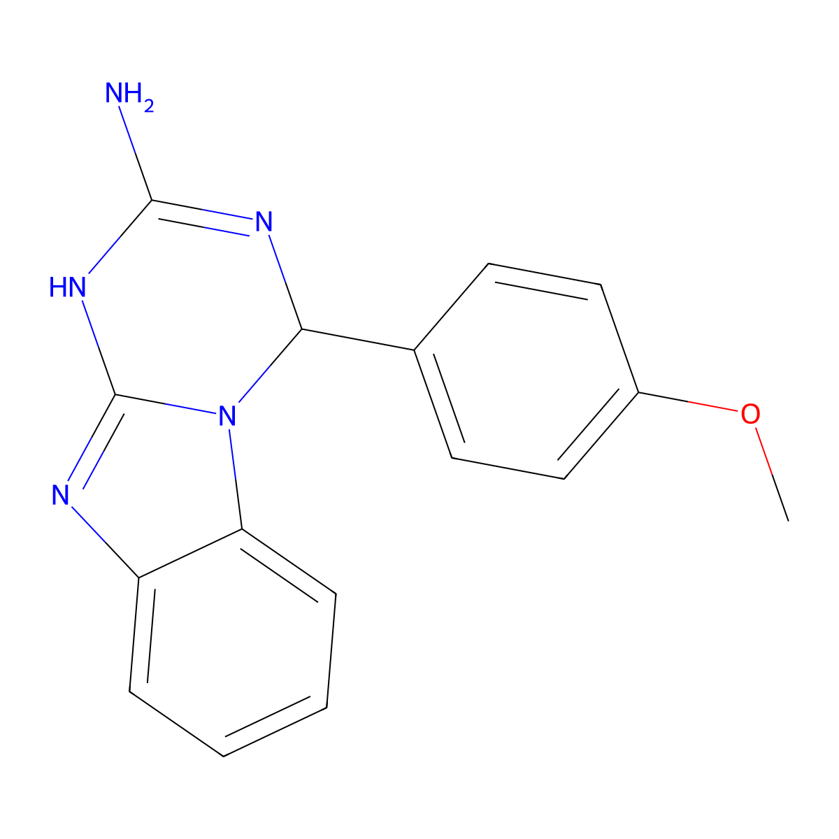 4-(4-Methoxyphenyl)-1,4-dihydro[1,3,5]triazino[1,2-a]benzimidazol-2-amine molecular structure, CAS 78650-03-0