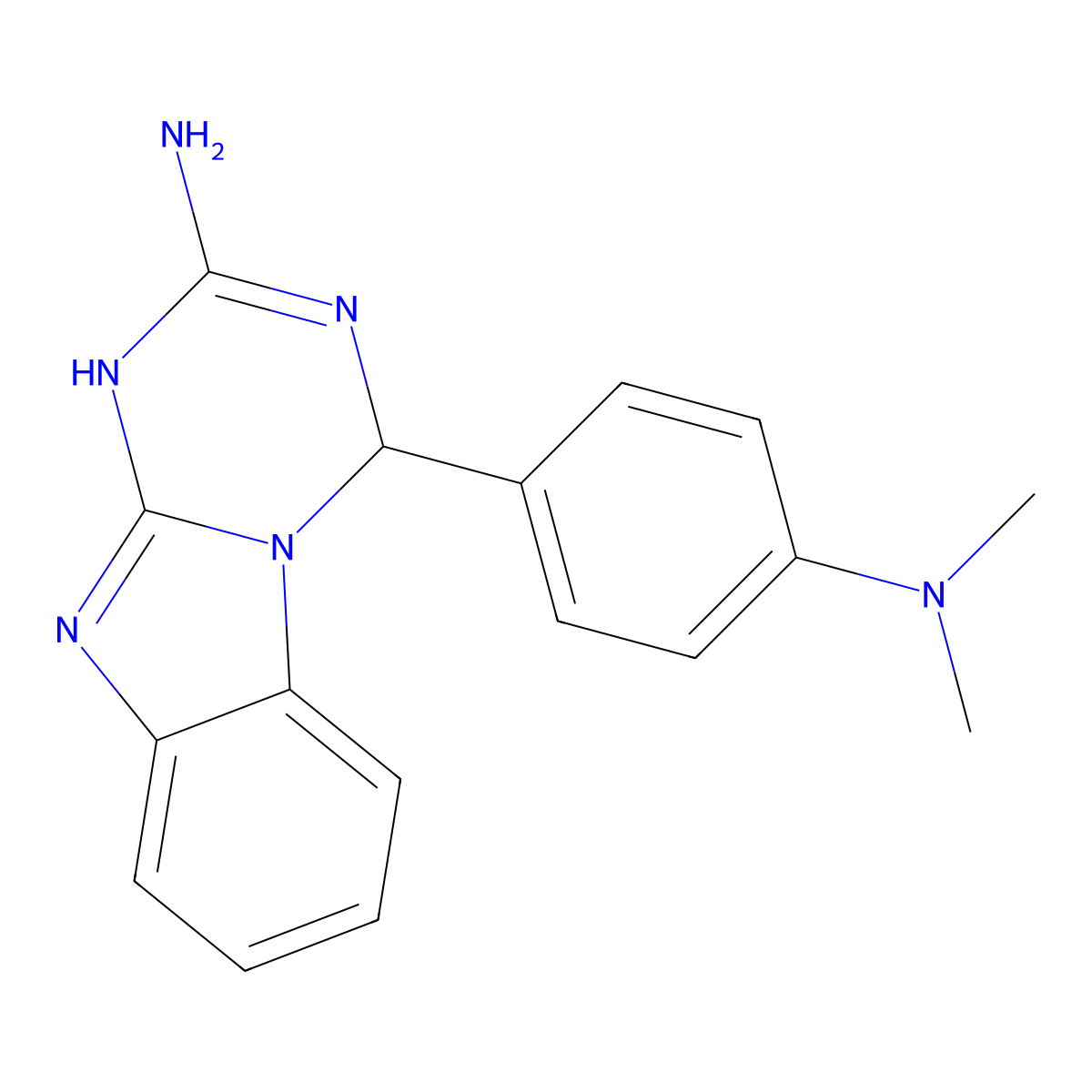 4-[4-(Dimethylamino)phenyl]-1,4-dihydro[1,3,5]triazino[1,2-a]benzimidazol-2-amine molecular structure, CAS 78650-04-1