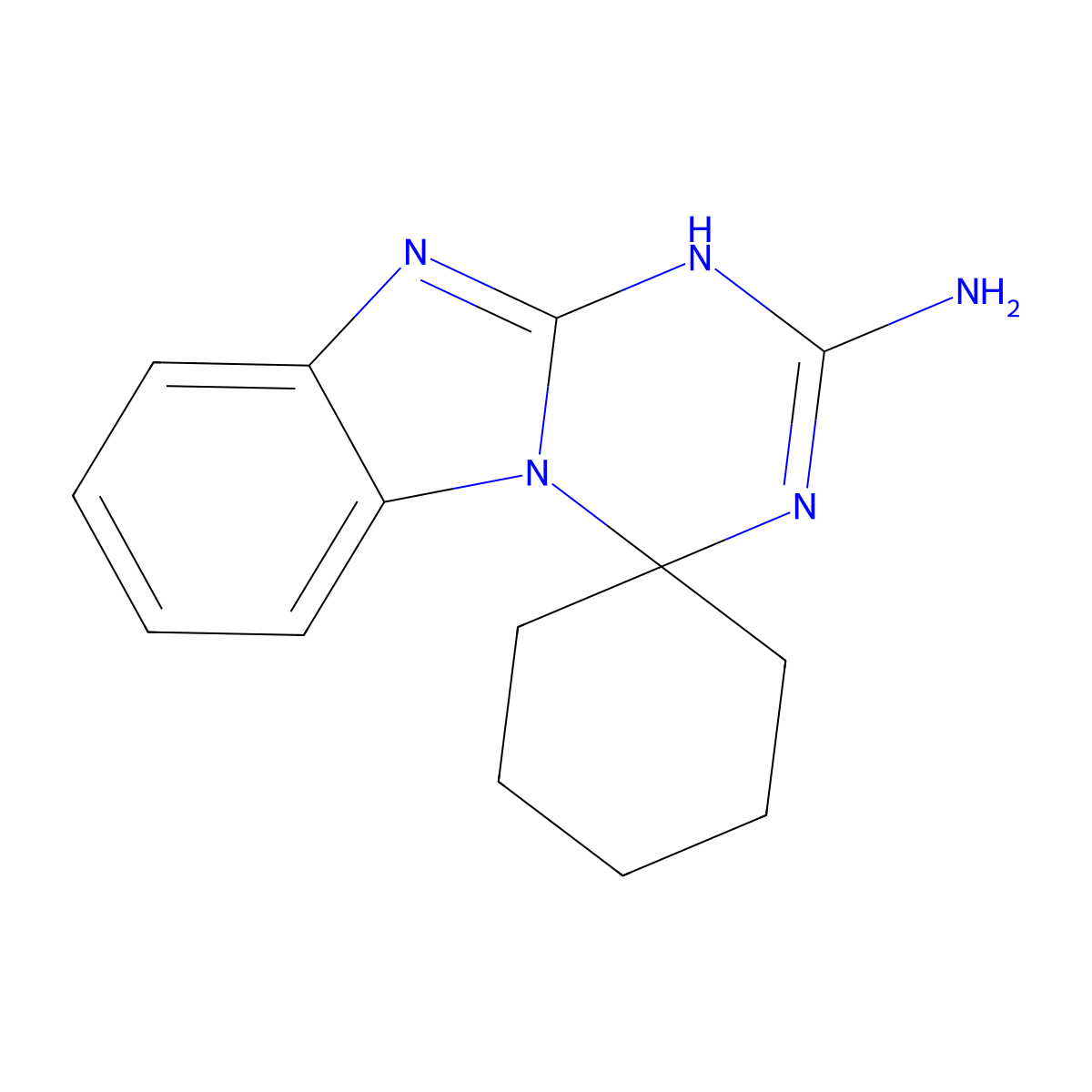 1'H-spiro[cyclohexane-1,4'-[1,3,5]triazino[1,2-a]benzimidazol]-2'-amine molecular structure, CAS 78650-14-3