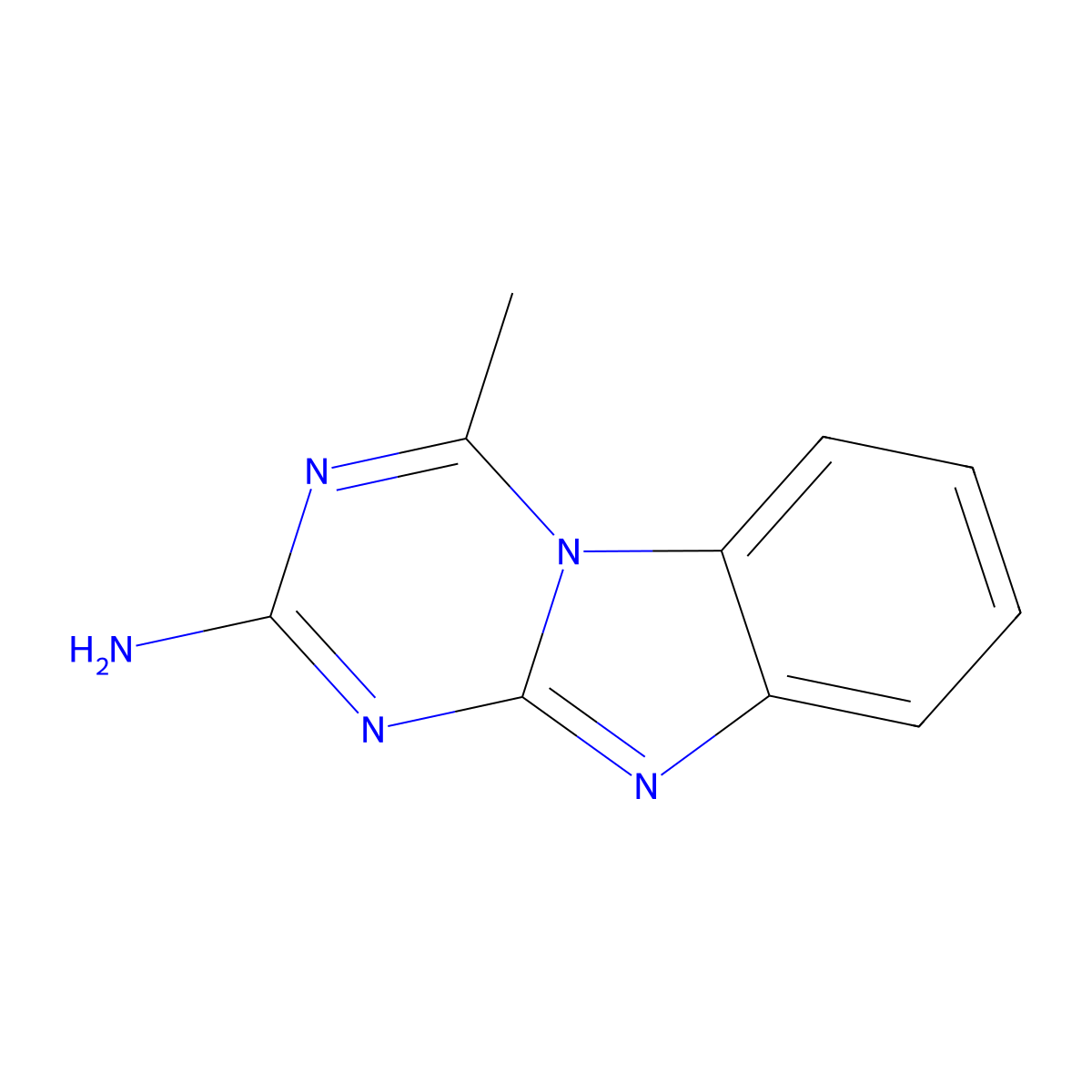 4-Methyl[1,3,5]triazino[1,2-a]benzimidazol-2-amine molecular structure, CAS 78650-16-5