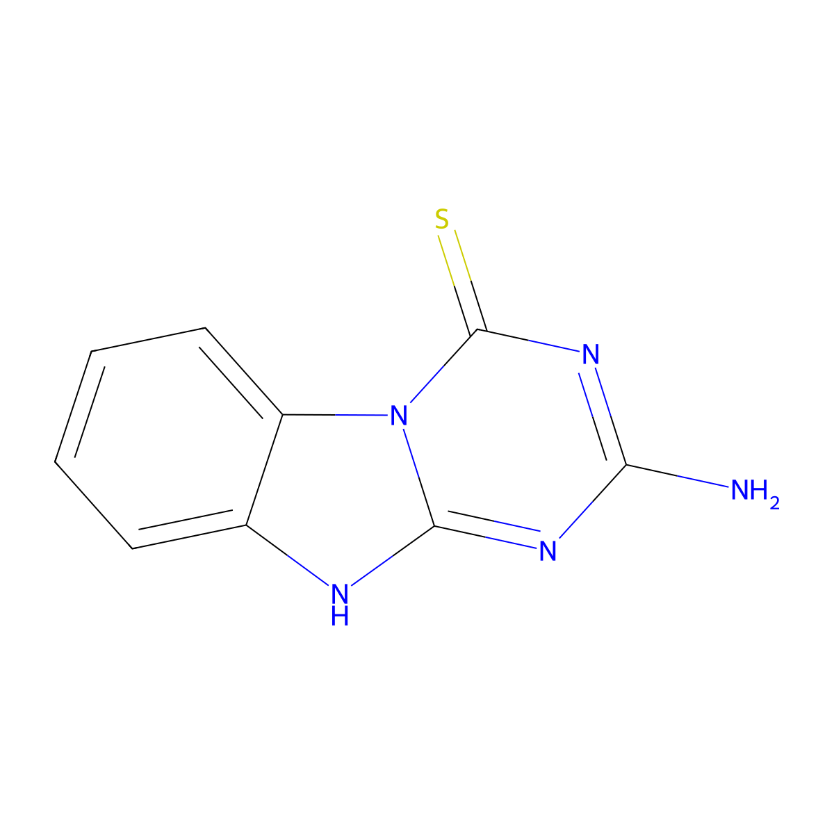 2-Amino-1,3,5-triazino[1,2-a]benzimidazole-4(3H)-thione molecular structure, CAS 78650-21-2