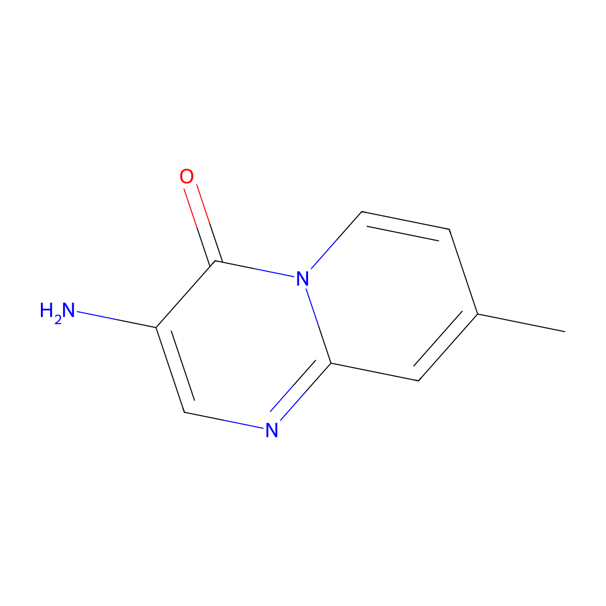 3-amino-8-methyl-4H-pyrido[1,2-a]pyrimidin-4-one molecular structure, CAS 78650-33-6