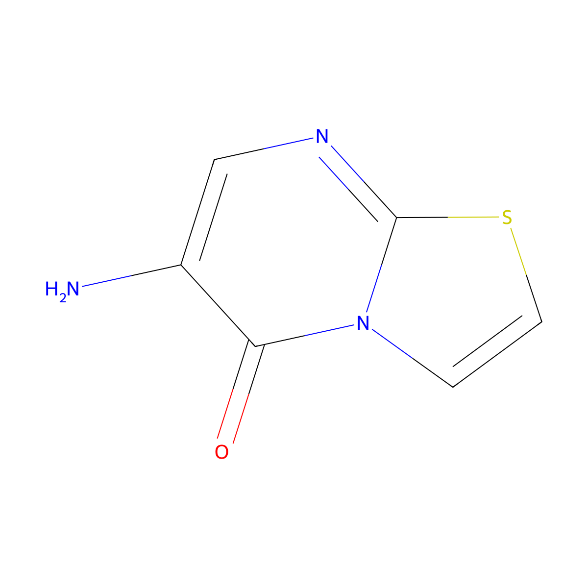 6-amino-5H-thiazolo[3,2-a]pyrimidin-5-one molecular structure, CAS 78650-34-7