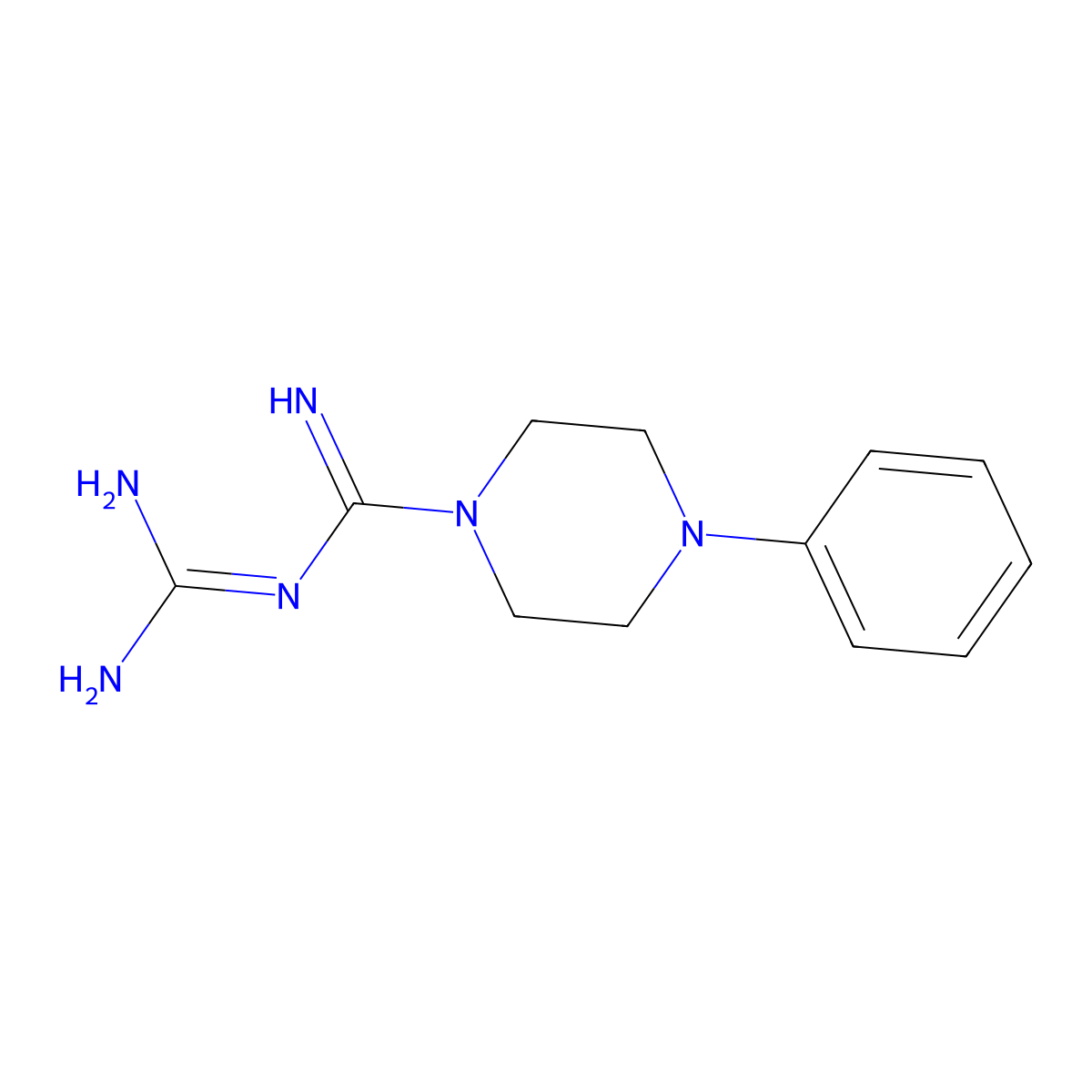 N-[amino(imino)methyl]-4-phenylpiperazine-1-carboximidamide molecular structure, CAS 786578-60-7