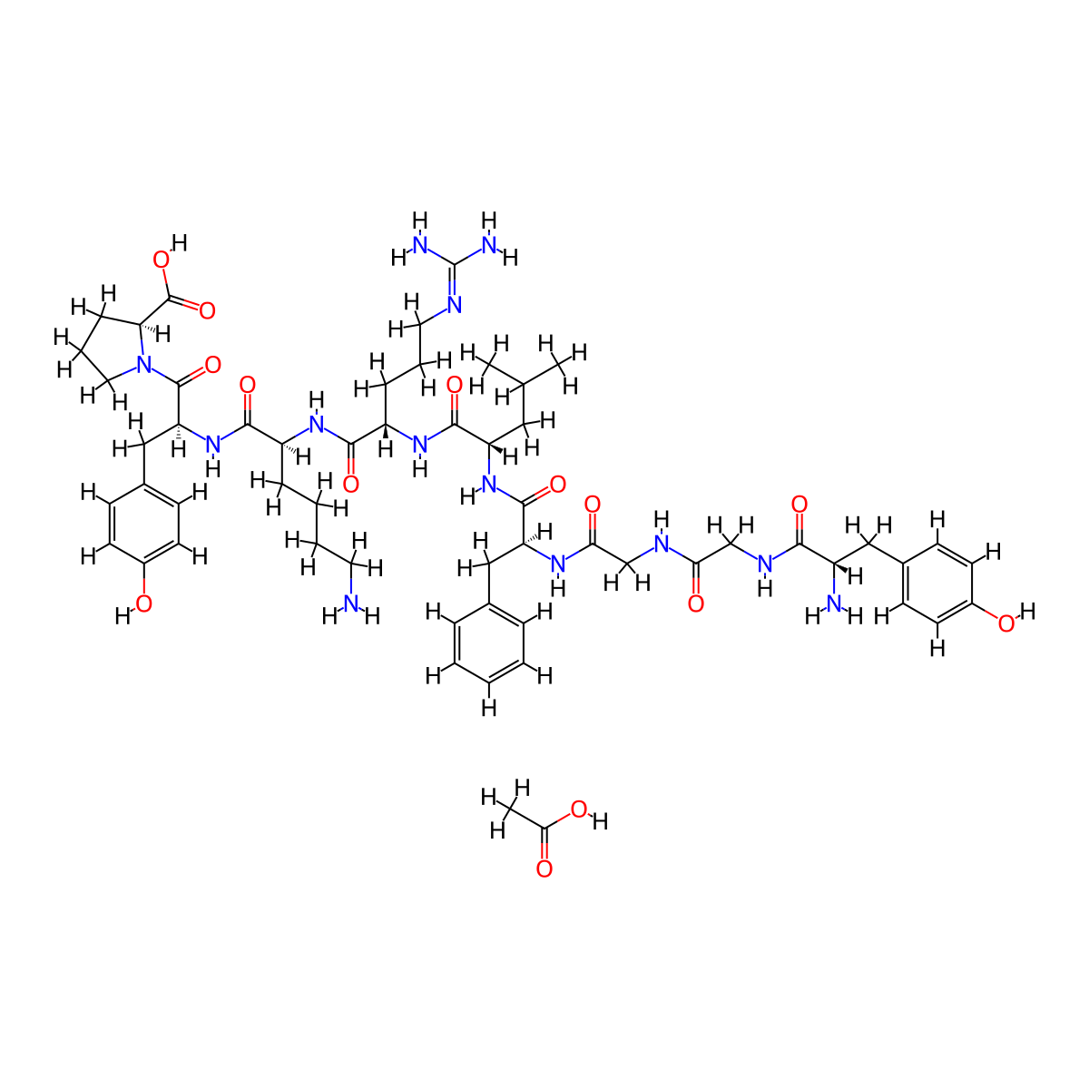 beta-Neoendorphin acetate molecular structure, CAS 78658-39-6
