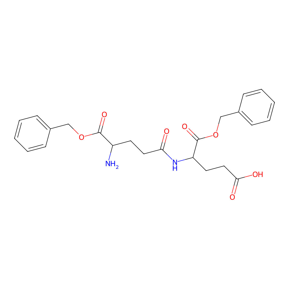 (4S)-4-[[(4S)-4-Amino-5-oxo-5-phenylmethoxypentanoyl]amino]-5-oxo-5-phenylmethoxypentanoic acid molecular structure, CAS 78658-51-2