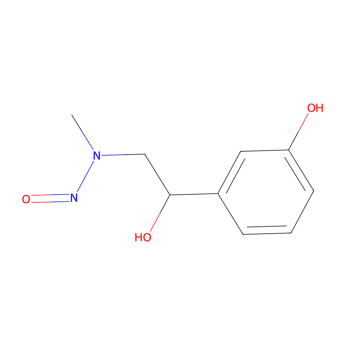 N-nitroso-phenylephrine molecular structure, CAS 78658-64-7
