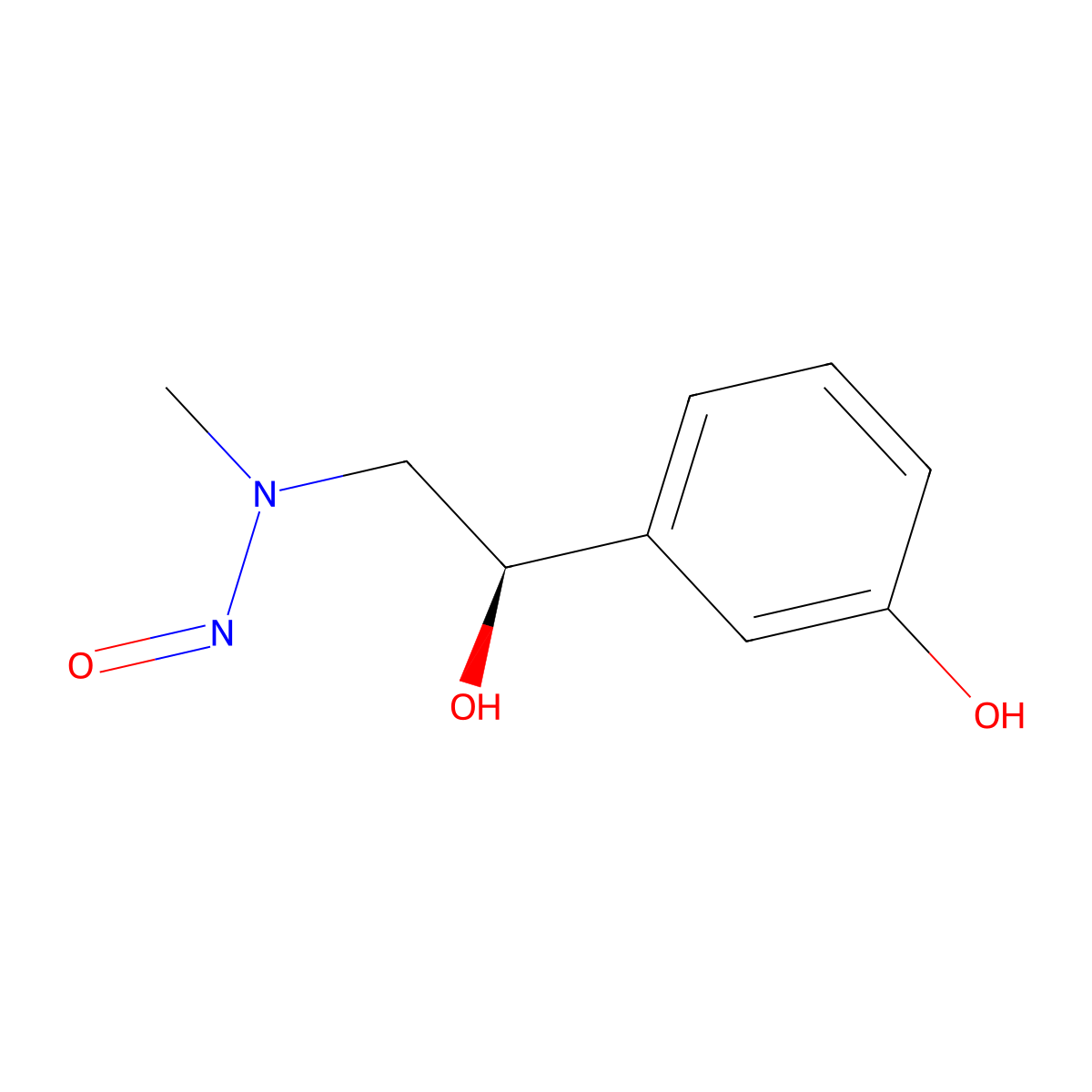 N-nitroso-phenylephrine molecular structure, CAS 78658-64-7