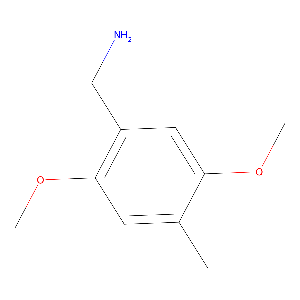 1-(2,5-Dimethoxy-4-methylphenyl)methanamine molecular structure, CAS 786582-49-8