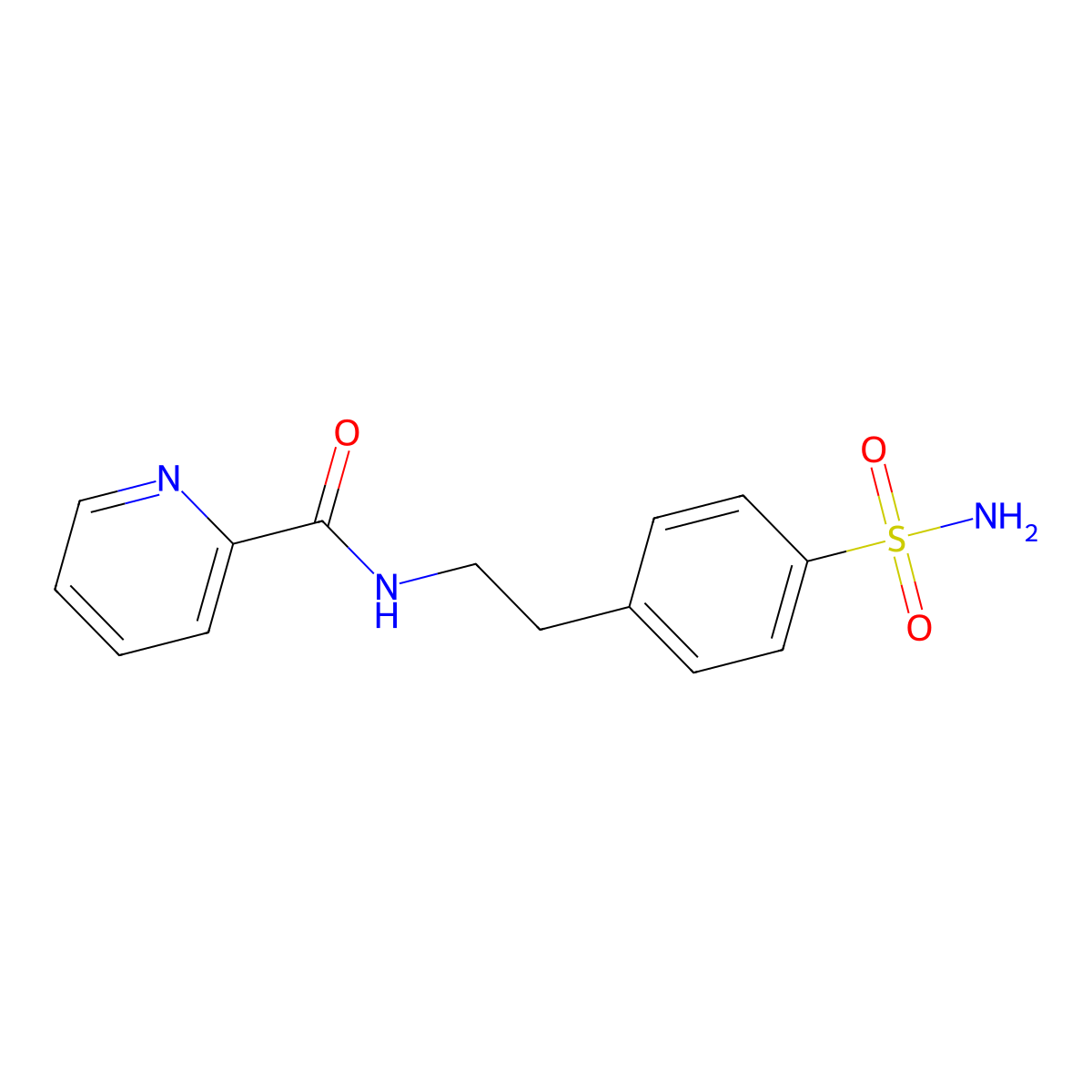N-(4-Sulfamoylphenethyl)picolinamide molecular structure, CAS 78659-11-7