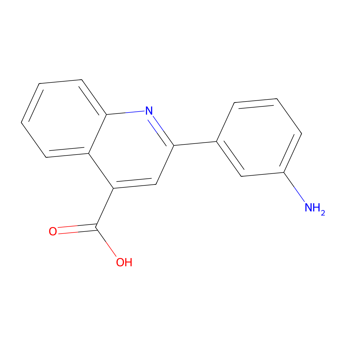 2-(3-Aminophenyl)quinoline-4-carboxylic acid molecular structure, CAS 78660-91-0