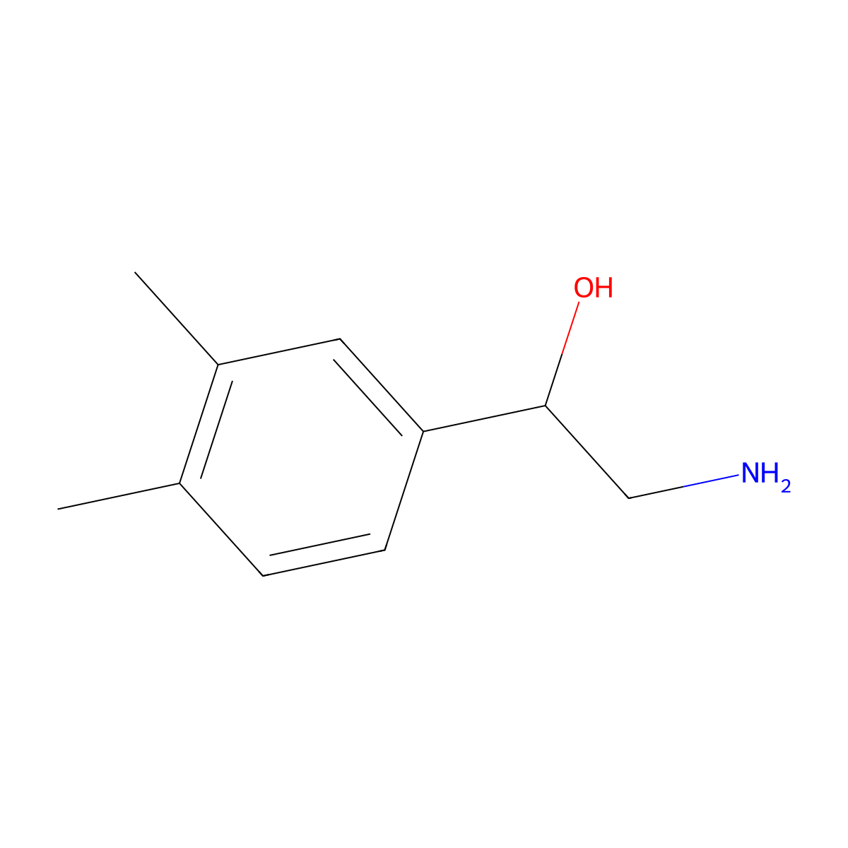 2-Amino-1-(3,4-dimethylphenyl)ethanol molecular structure, CAS 786600-48-4