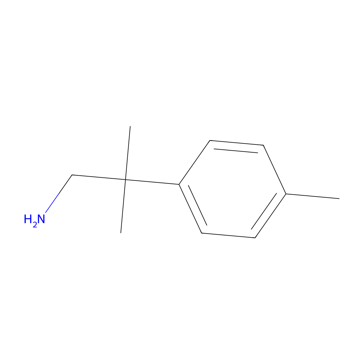 2-Methyl-2-(4-methylphenyl)propan-1-amine molecular structure, CAS 786602-39-9