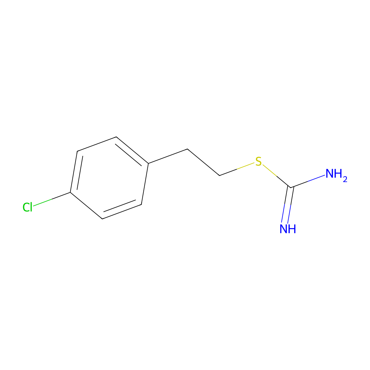 {[2-(4-Chlorophenyl)ethyl]sulfanyl}methanimidamide molecular structure, CAS 786610-31-9
