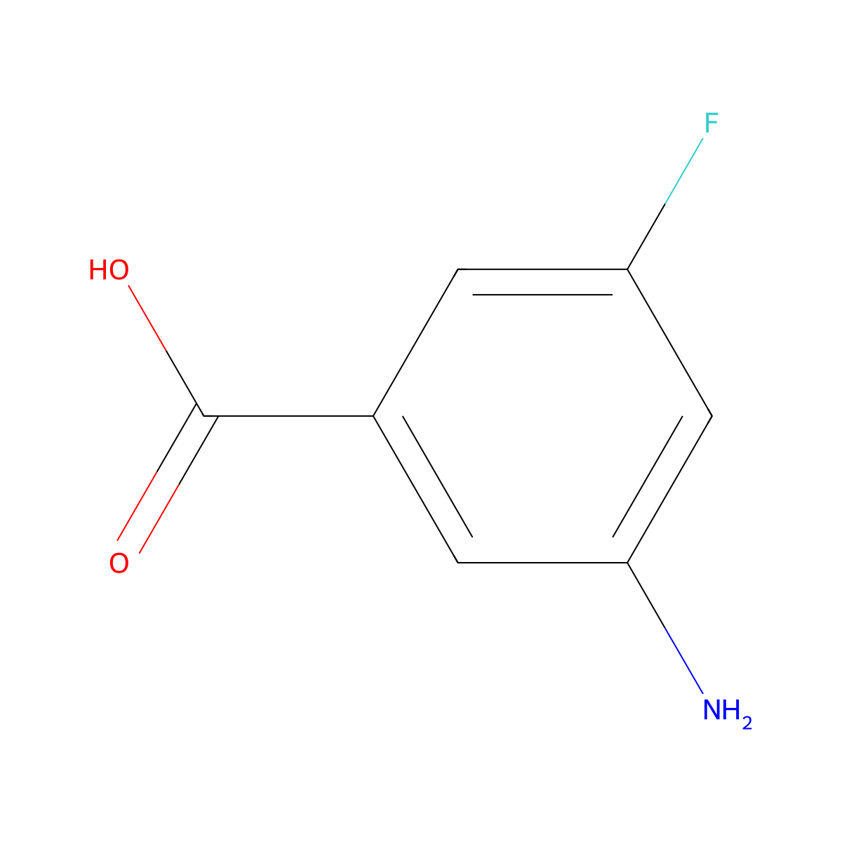 3-Amino-5-fluorobenzoic acid molecular structure, CAS 786616-54-4