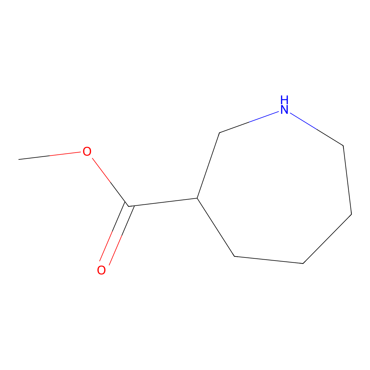 Methyl azepane-3-carboxylate molecular structure, CAS 786623-60-7