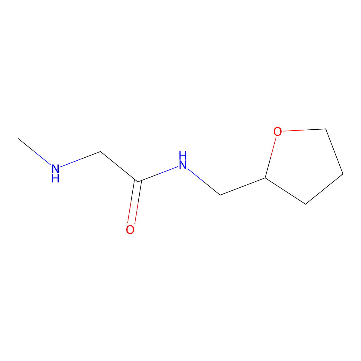 2-(methylamino)-N-(tetrahydrofuran-2-ylmethyl)acetamide molecular structure, CAS 786630-75-9