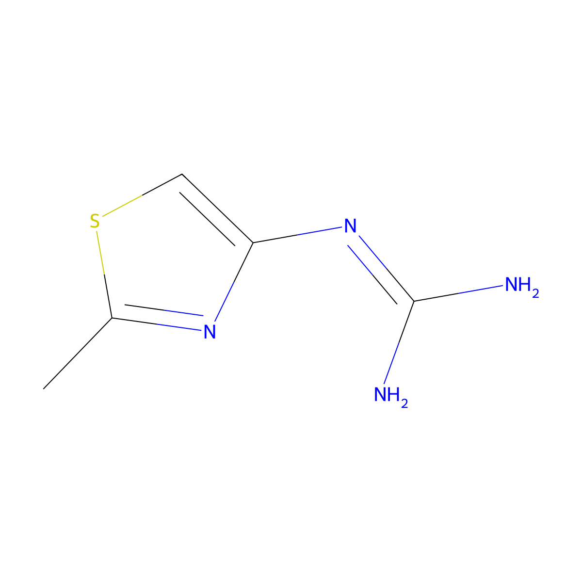 1-(2-Methylthiazol-4-yl)guanidine molecular structure, CAS 786634-51-3