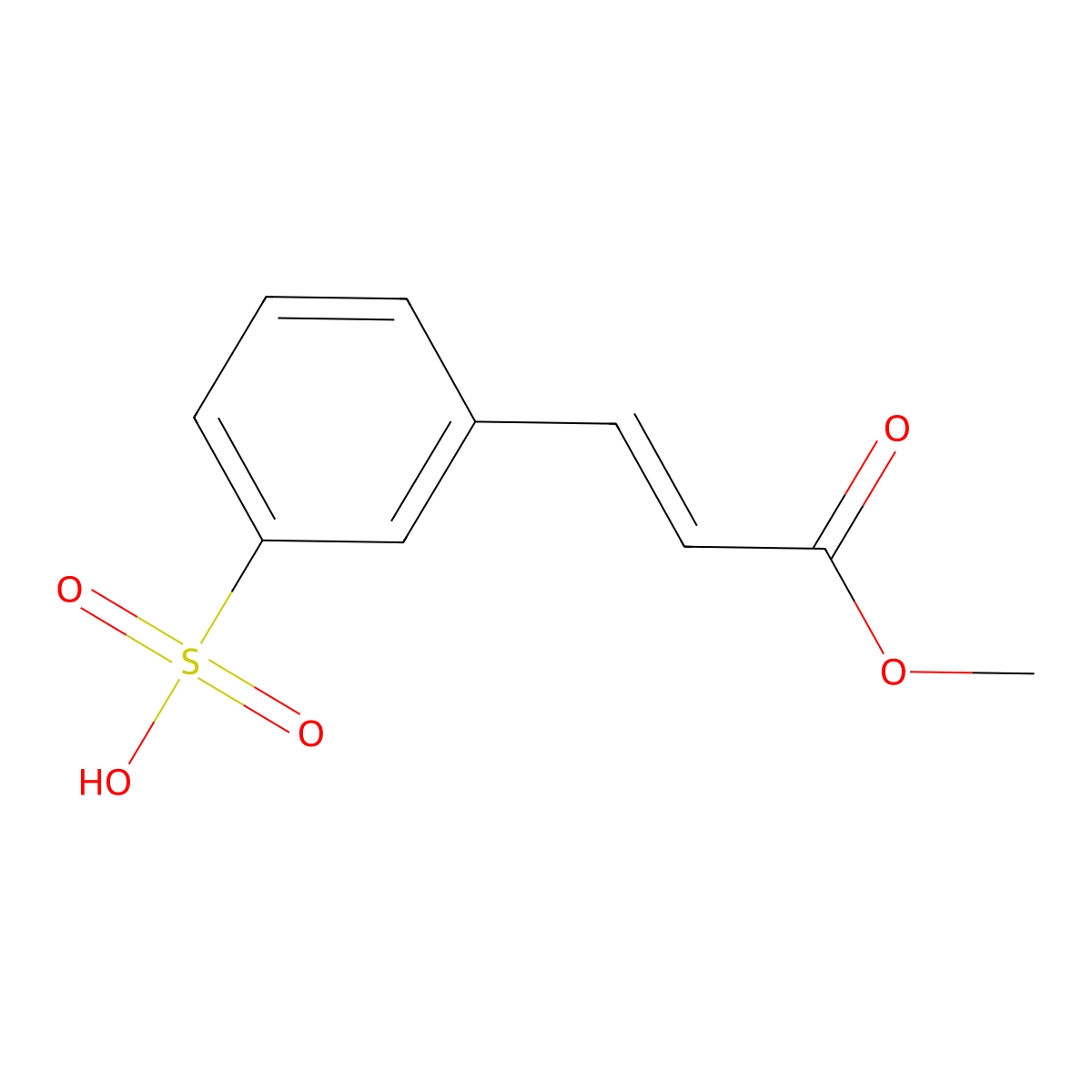 3-(3-Methoxy-3-oxoprop-1-en-1-yl)benzenesulfonic acid molecular structure, CAS 786634-79-5