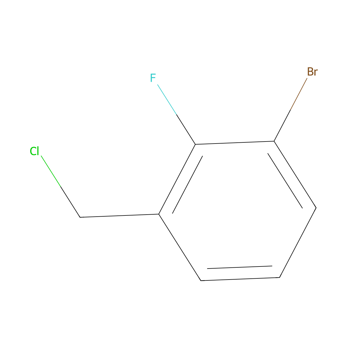 1-Bromo-3-(chloromethyl)-2-fluorobenzene molecular structure, CAS 786652-60-6