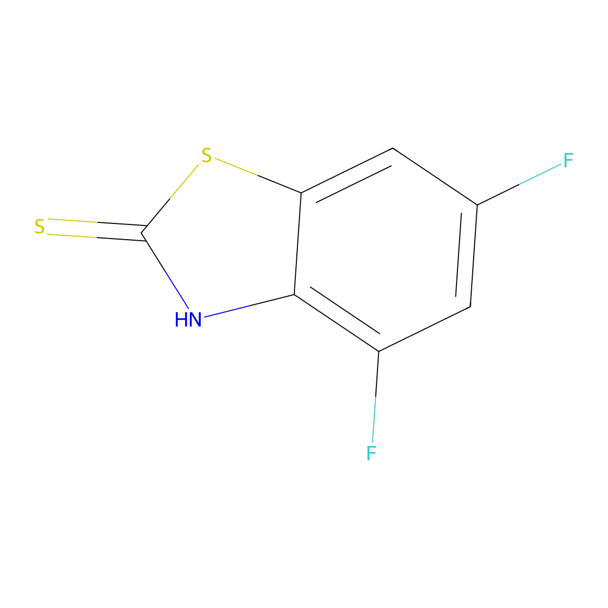 4,6-Difluoro-2,3-dihydro-1,3-benzothiazole-2-thione molecular structure, CAS 786657-46-3