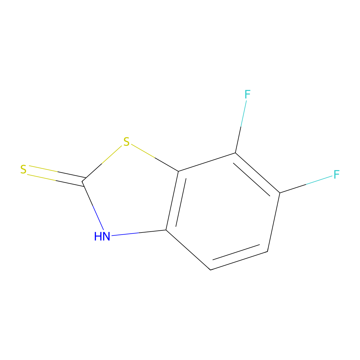 6,7-Difluoro-1,3-benzothiazole-2-thiol molecular structure, CAS 786657-49-6