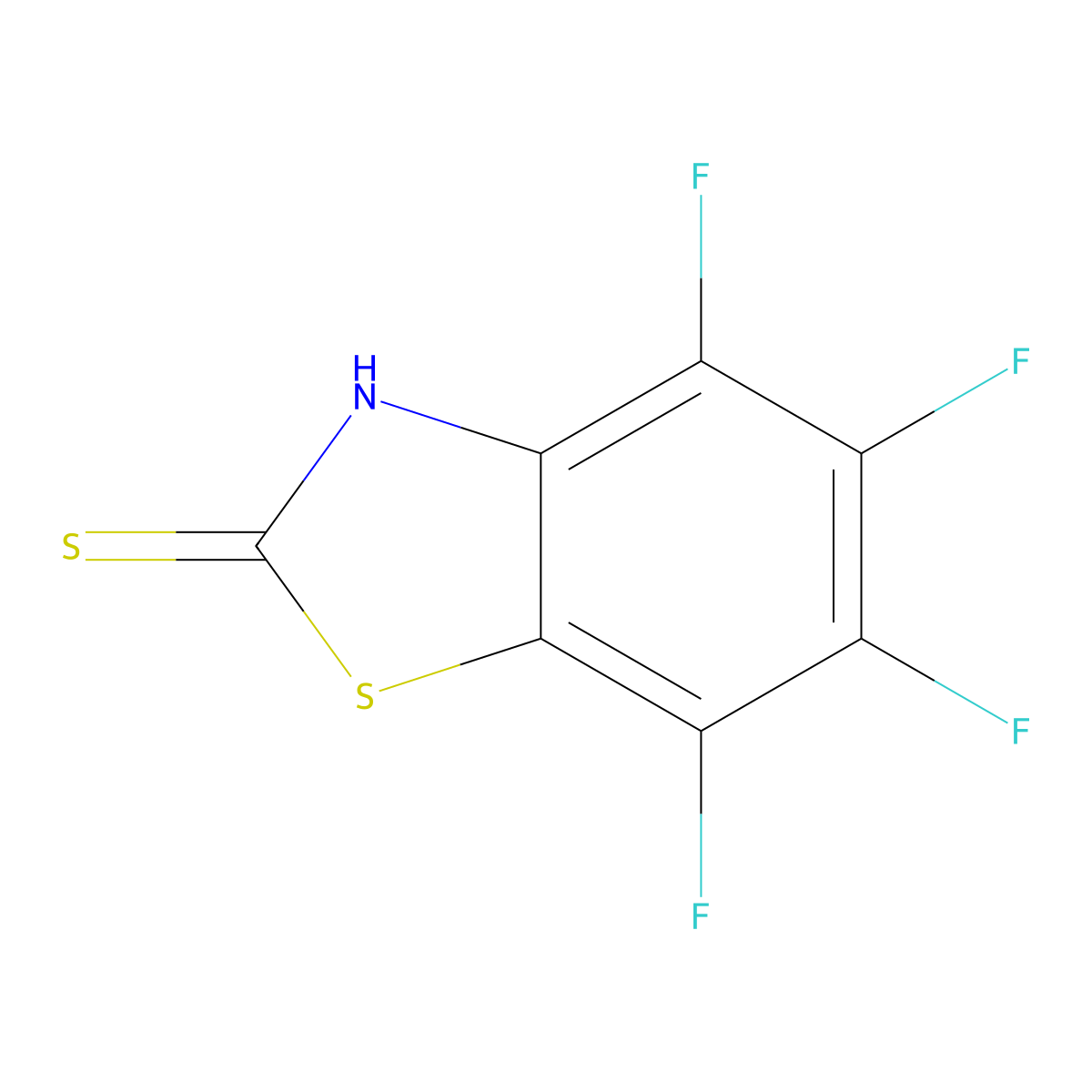 2(3H)-Benzothiazolethione, 4,5,6,7-tetrafluoro- molecular structure, CAS 786657-51-0