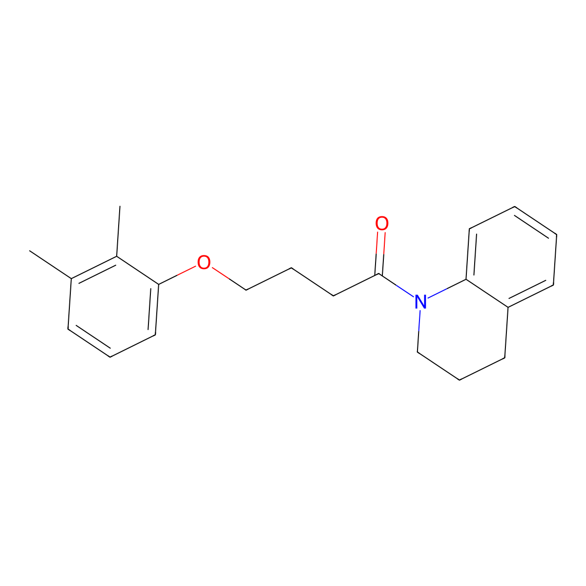 1-(3,4-dihydro-2H-quinolin-1-yl)-4-(2,3-dimethylphenoxy)butan-1-one molecular structure, CAS 786661-03-8