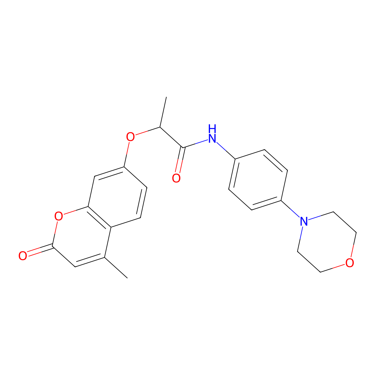 2-[(4-methyl-2-oxo-2H-chromen-7-yl)oxy]-N-[4-(4-morpholinyl)phenyl]propanamide molecular structure, CAS 786661-95-8
