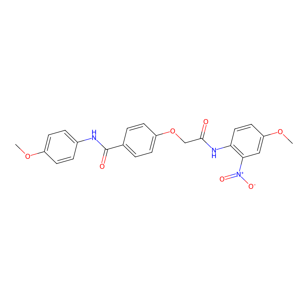 4-[2-(4-methoxy-2-nitroanilino)-2-oxoethoxy]-N-(4-methoxyphenyl)benzamide molecular structure, CAS 786662-93-9