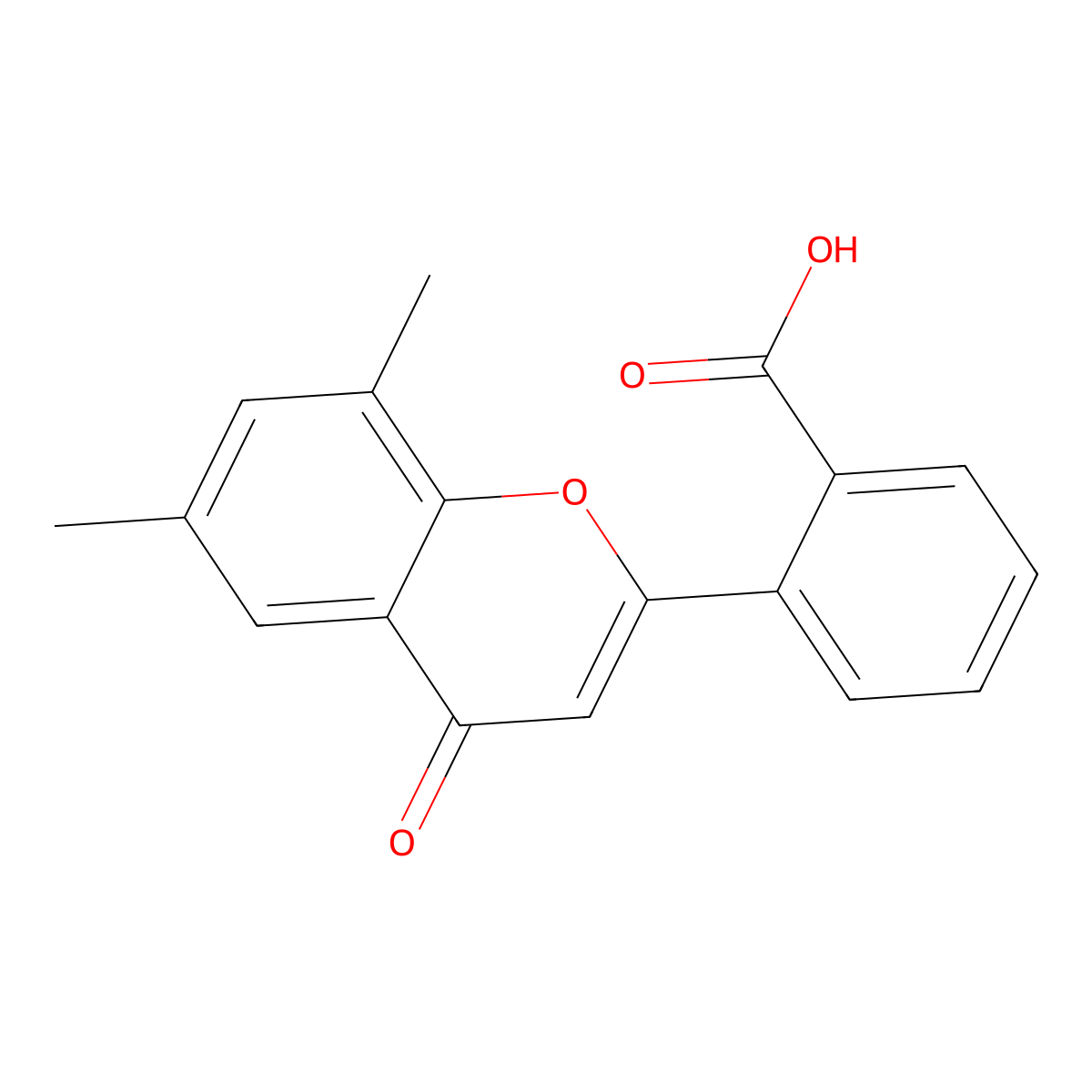 2-(6,8-dimethyl-4-oxo-4H-chromen-2-yl)benzoic acid molecular structure, CAS 786663-54-5