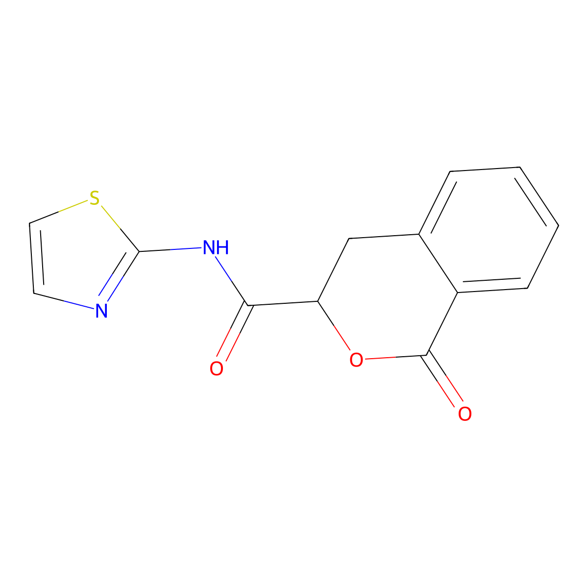 1-oxo-N-(thiazol-2-yl)isochroman-3-carboxamide molecular structure, CAS 786674-44-0