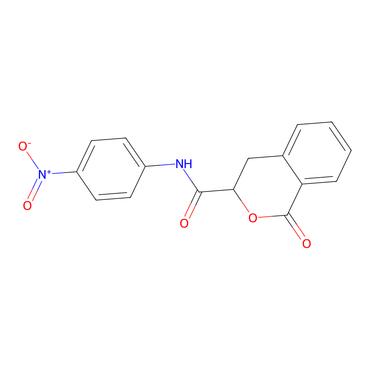 N-(4-nitrophenyl)-1-oxo-3,4-dihydroisochromene-3-carboxamide molecular structure, CAS 786674-47-3