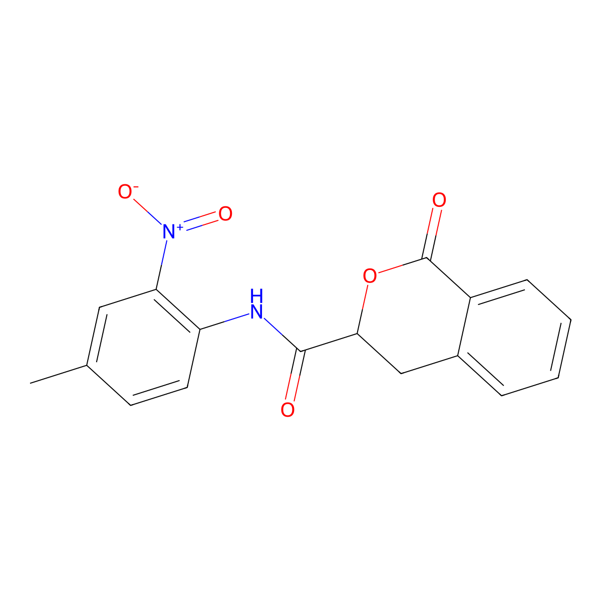 N-(4-methyl-2-nitrophenyl)-1-oxo-3,4-dihydroisochromene-3-carboxamide molecular structure, CAS 786674-52-0