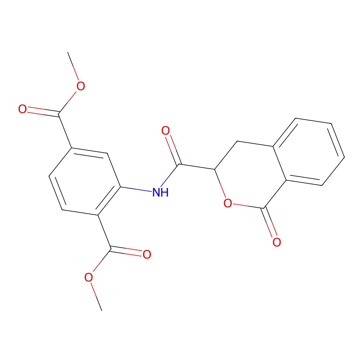 Dimethyl 2-(1-oxoisochroman-3-carboxamido)terephthalate molecular structure, CAS 786674-53-1