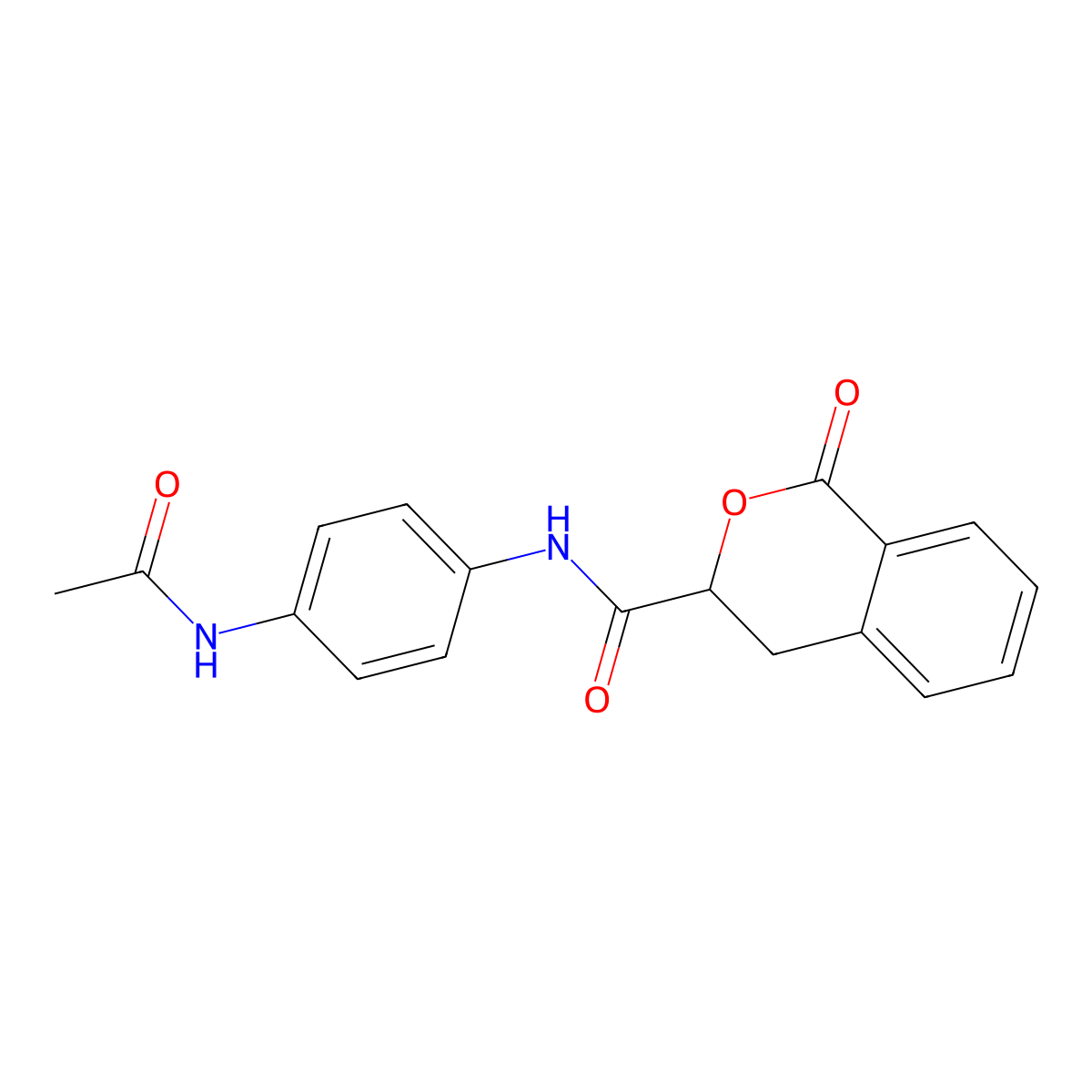 N-[4-(acetylamino)phenyl]-1-oxo-3,4-dihydro-1H-isochromene-3-carboxamide molecular structure, CAS 786674-55-3