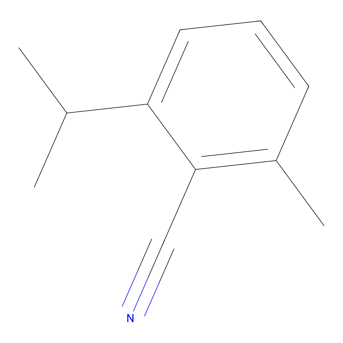 2-Isopropyl-6-methylbenzonitrile molecular structure, CAS 786677-15-4