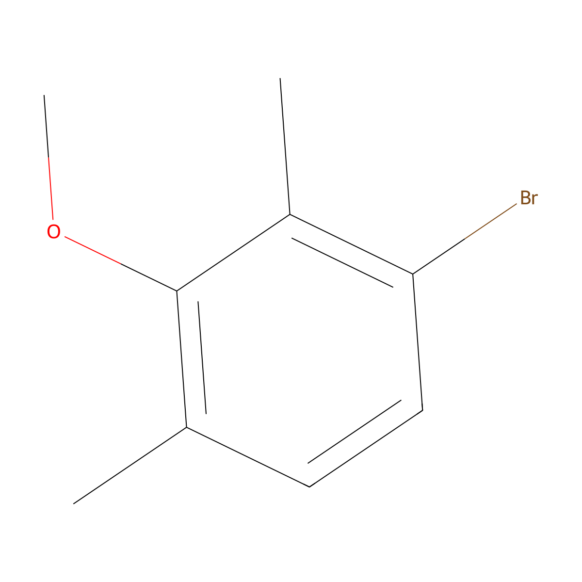 1-Bromo-3-methoxy-2,4-dimethylbenzene molecular structure, CAS 78668-12-9