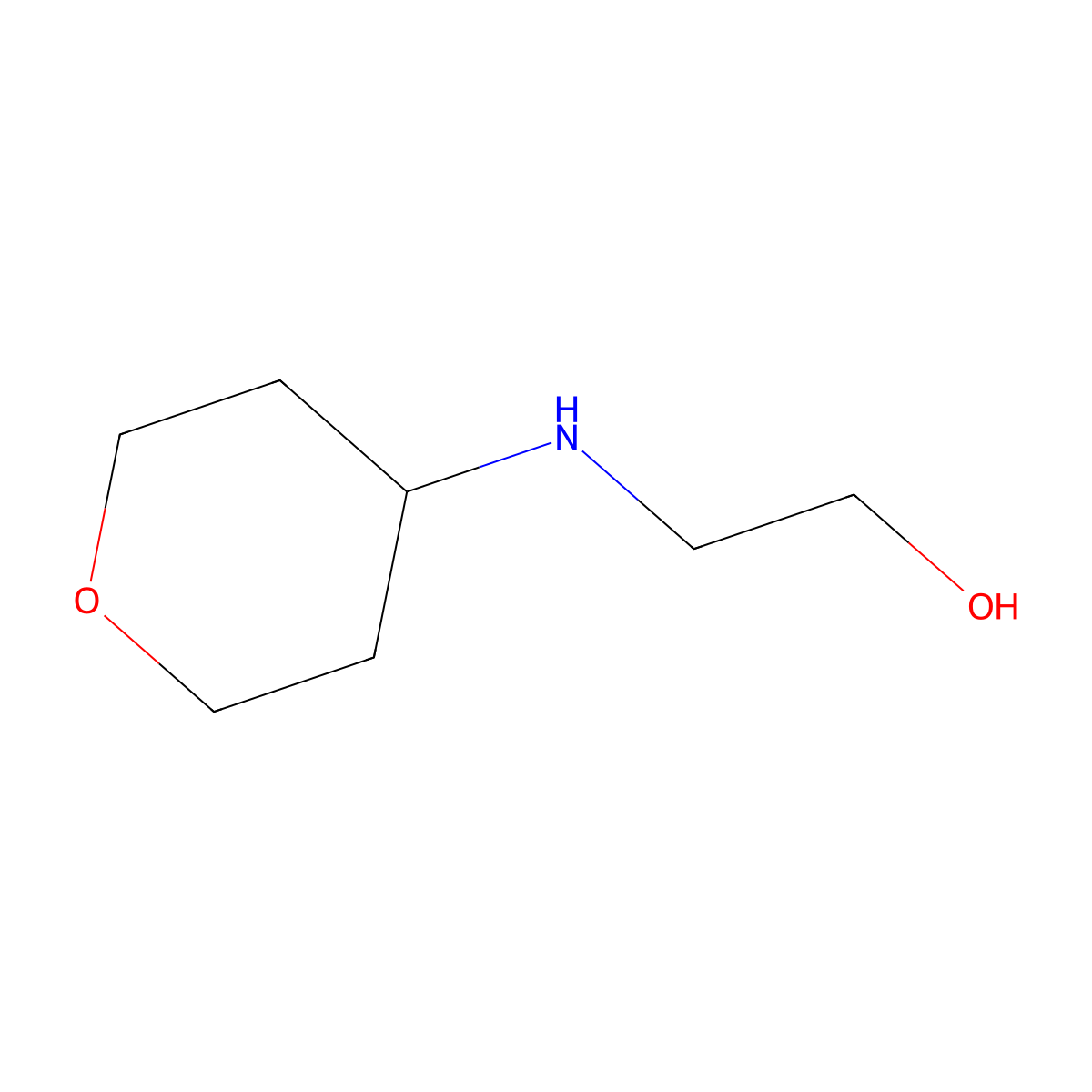 2-[(Oxan-4-yl)amino]ethan-1-ol molecular structure, CAS 786684-00-2