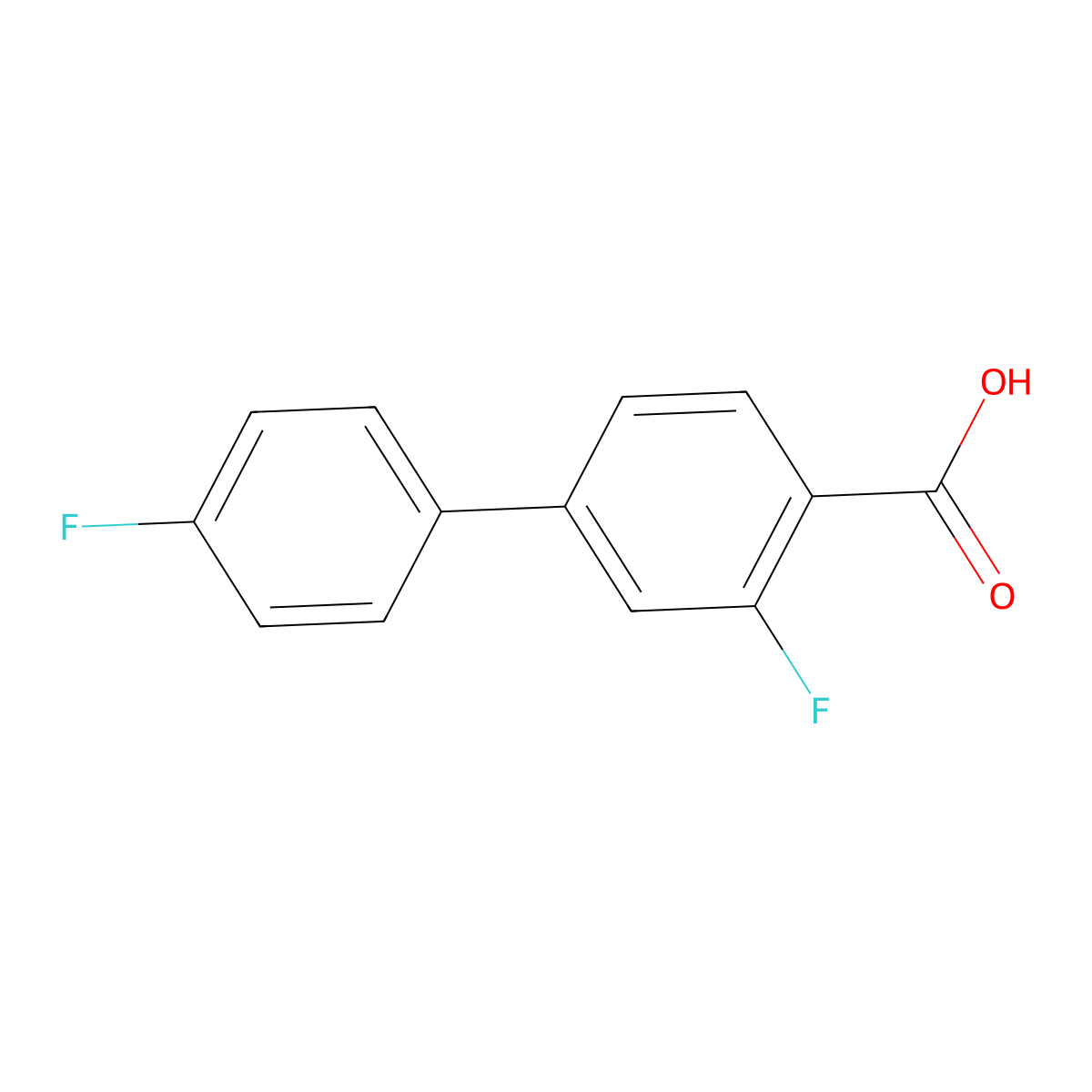 2-Fluoro-4-(4-fluorophenyl)benzoic acid molecular structure, CAS 786685-86-7