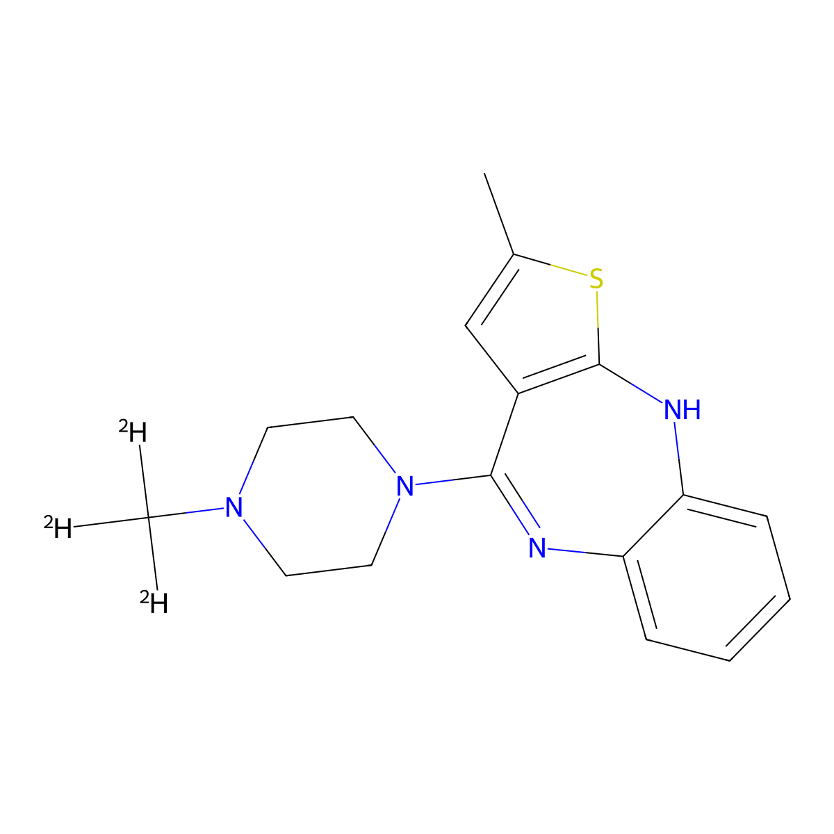 Olanzapine-d3 molecular structure, CAS 786686-79-1