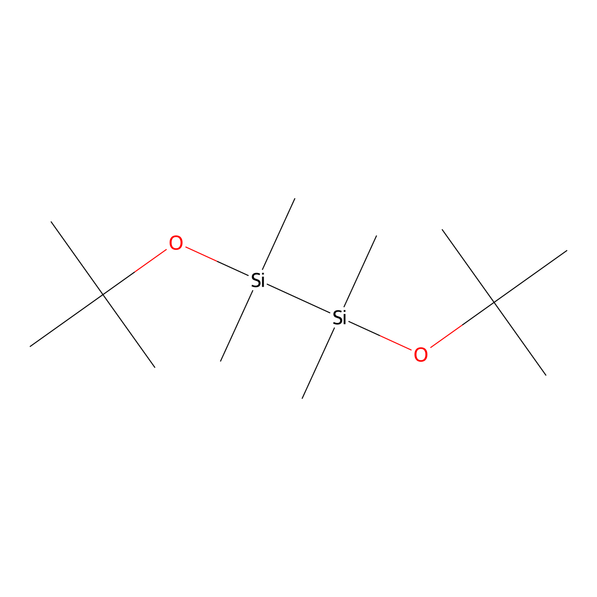 1,2-Di-tert-butoxy-1,1,2,2-tetramethyldisilane molecular structure, CAS 78669-53-1