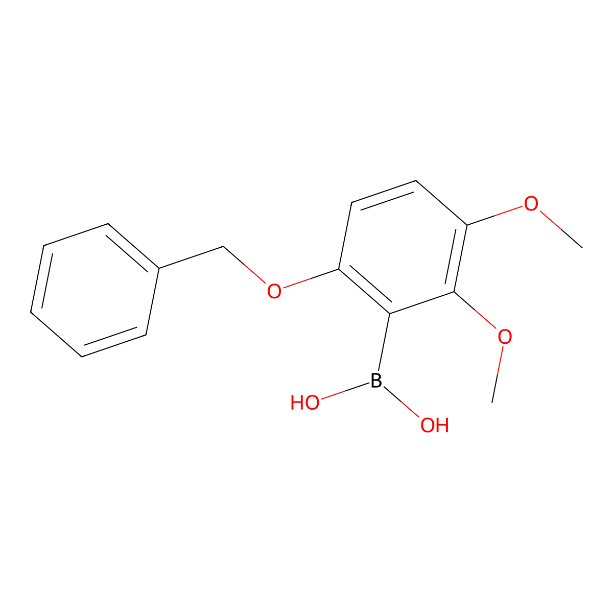 2,3-Dimethoxy-6-(phenylmethoxy)phenylboronic acid molecular structure, CAS 786691-19-8