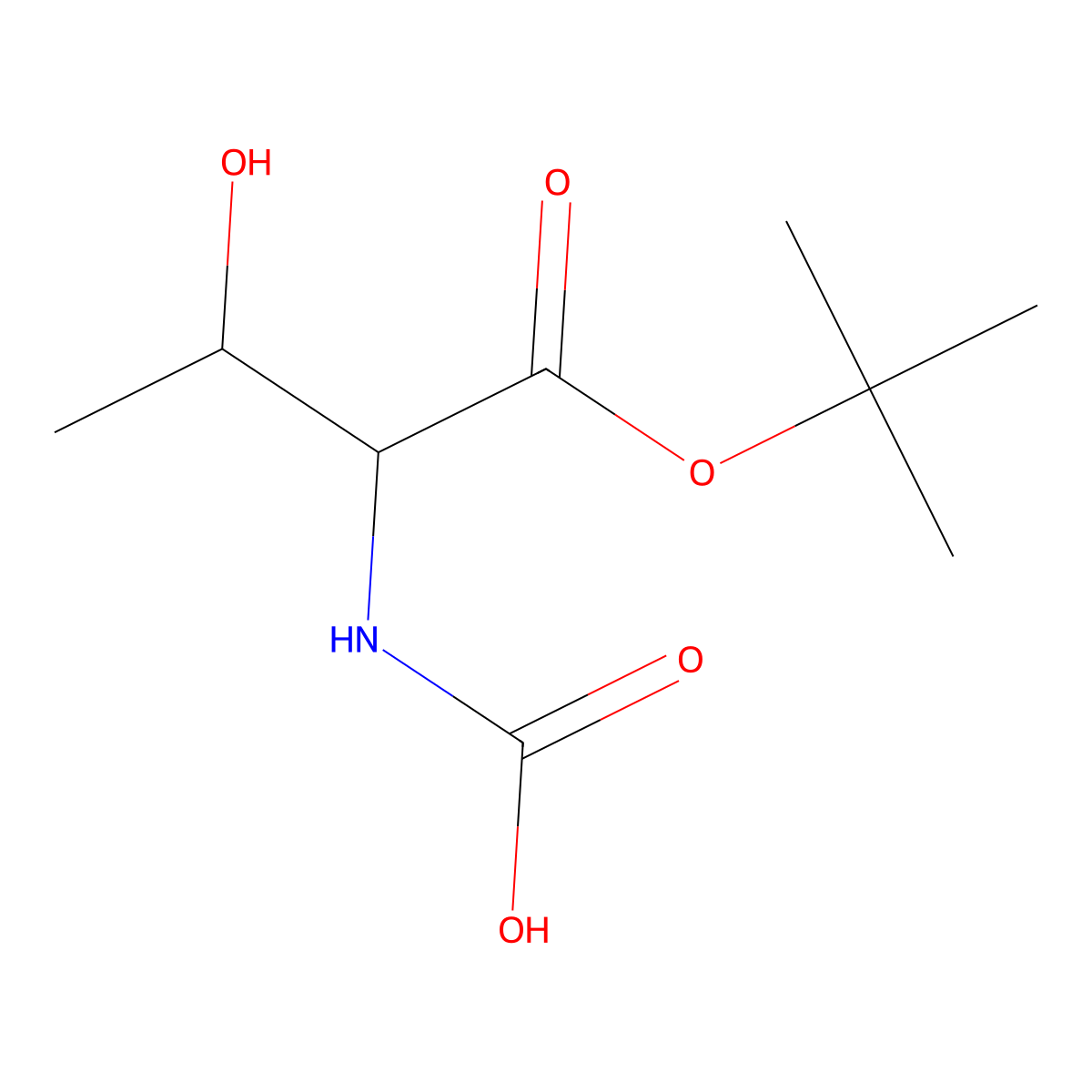 [(2S,3R)-1-(tert-butoxy)-3-hydroxy-1-oxobutan-2-yl]carbamic acid molecular structure, CAS 786694-58-4