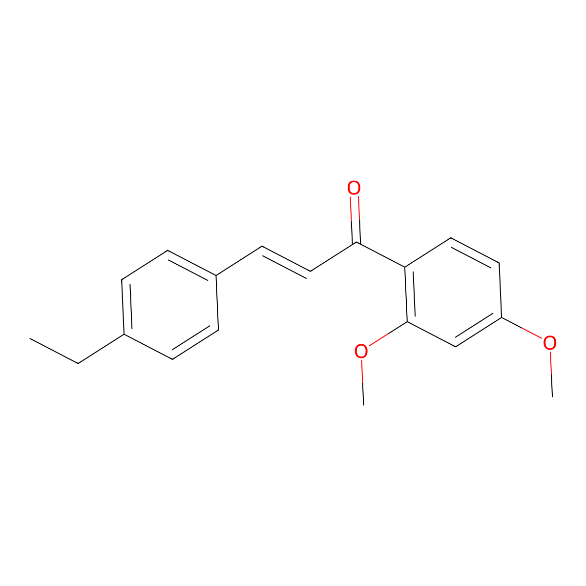 (2E)-1-(2,4-Dimethoxyphenyl)-3-(4-ethylphenyl)prop-2-en-1-one molecular structure, CAS 786699-15-8