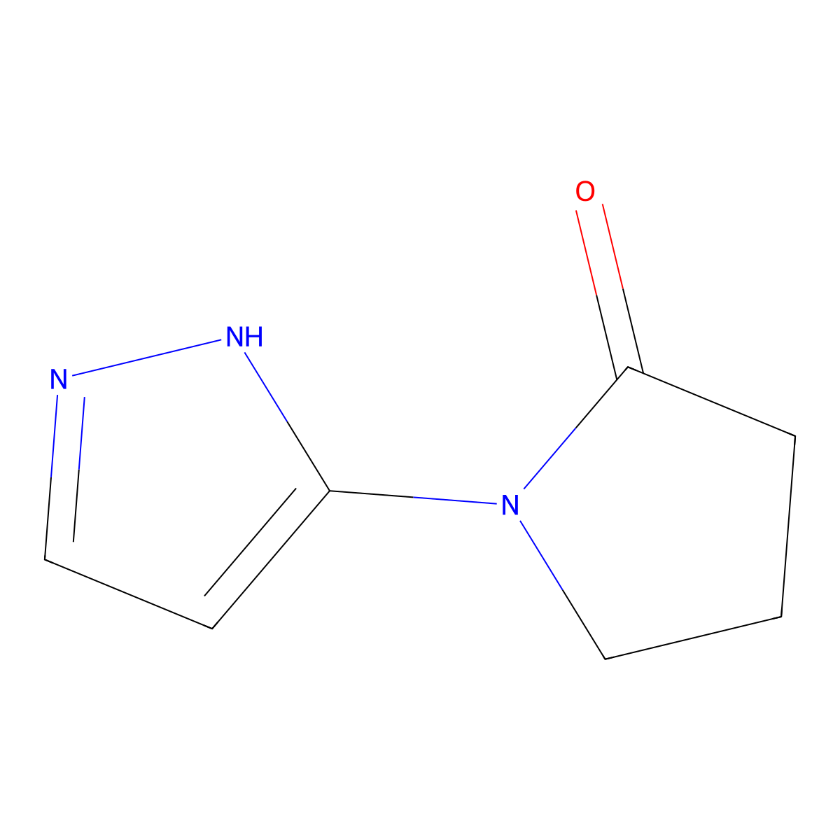 1-(1H-pyrazol-3-yl)pyrrolidin-2-one molecular structure, CAS 786700-16-1