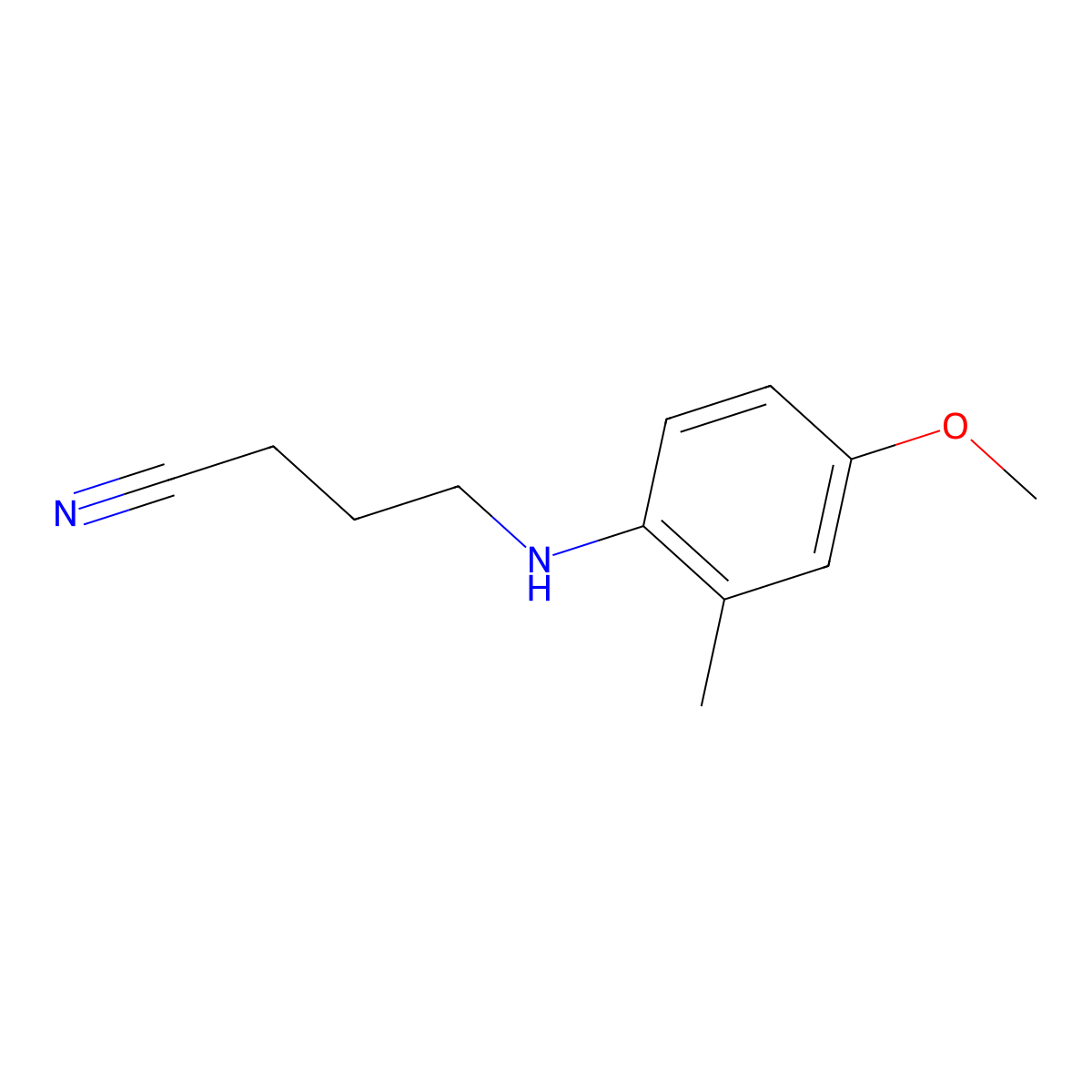 4-[(4-Methoxy-2-methylphenyl)amino]butanenitrile molecular structure, CAS 786700-82-1