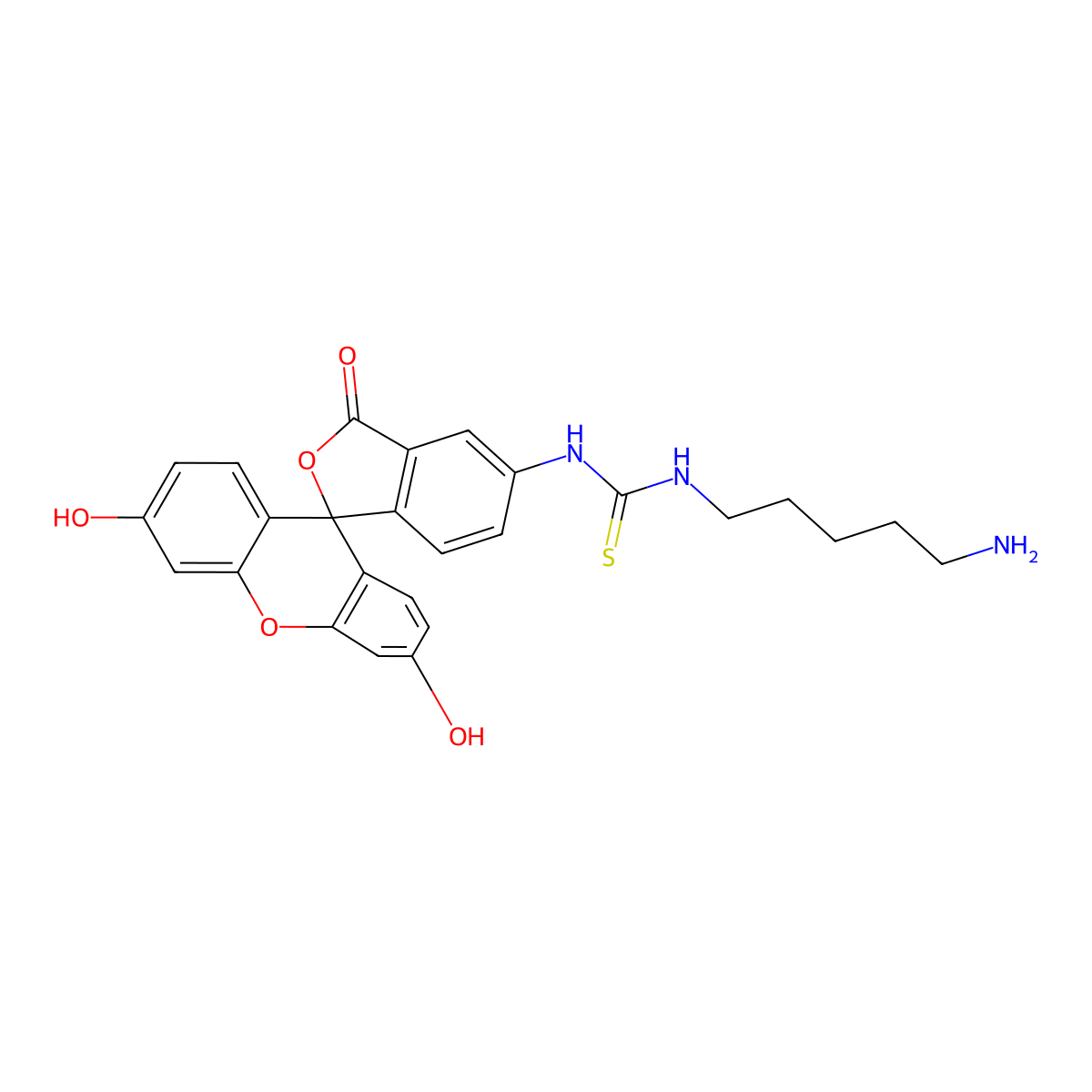 Fluorescein-Cadaverine Dihydrobromide molecular structure, CAS 786705-84-8