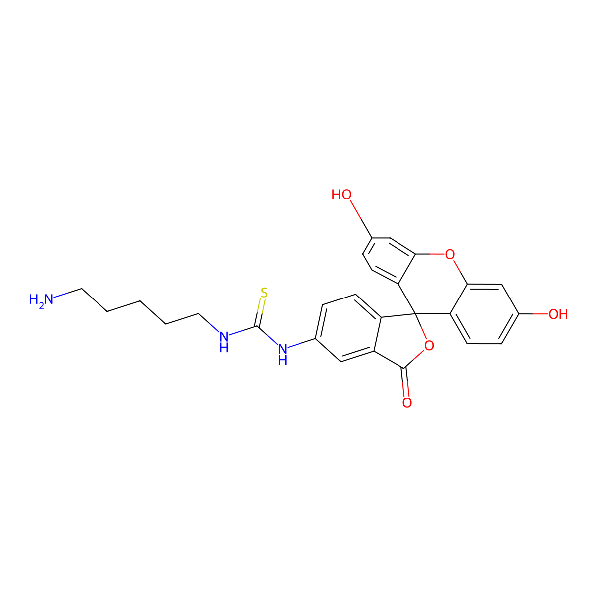 Fluorescein-Cadaverine Dihydrobromide molecular structure, CAS 786705-84-8